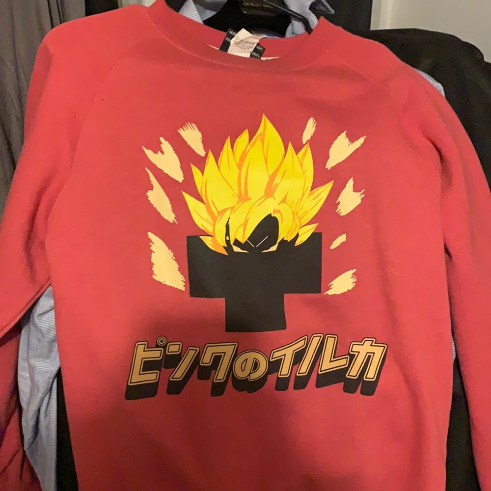 PINK DOLPHIN COLLAB WITH DRAGON BALL Red sweater